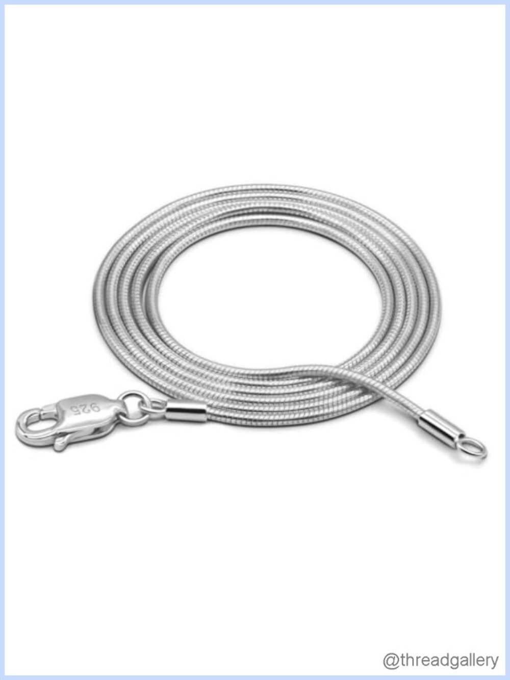 925 Sterling Silver Snake Chain Necklace 1.2MM Italian Choker